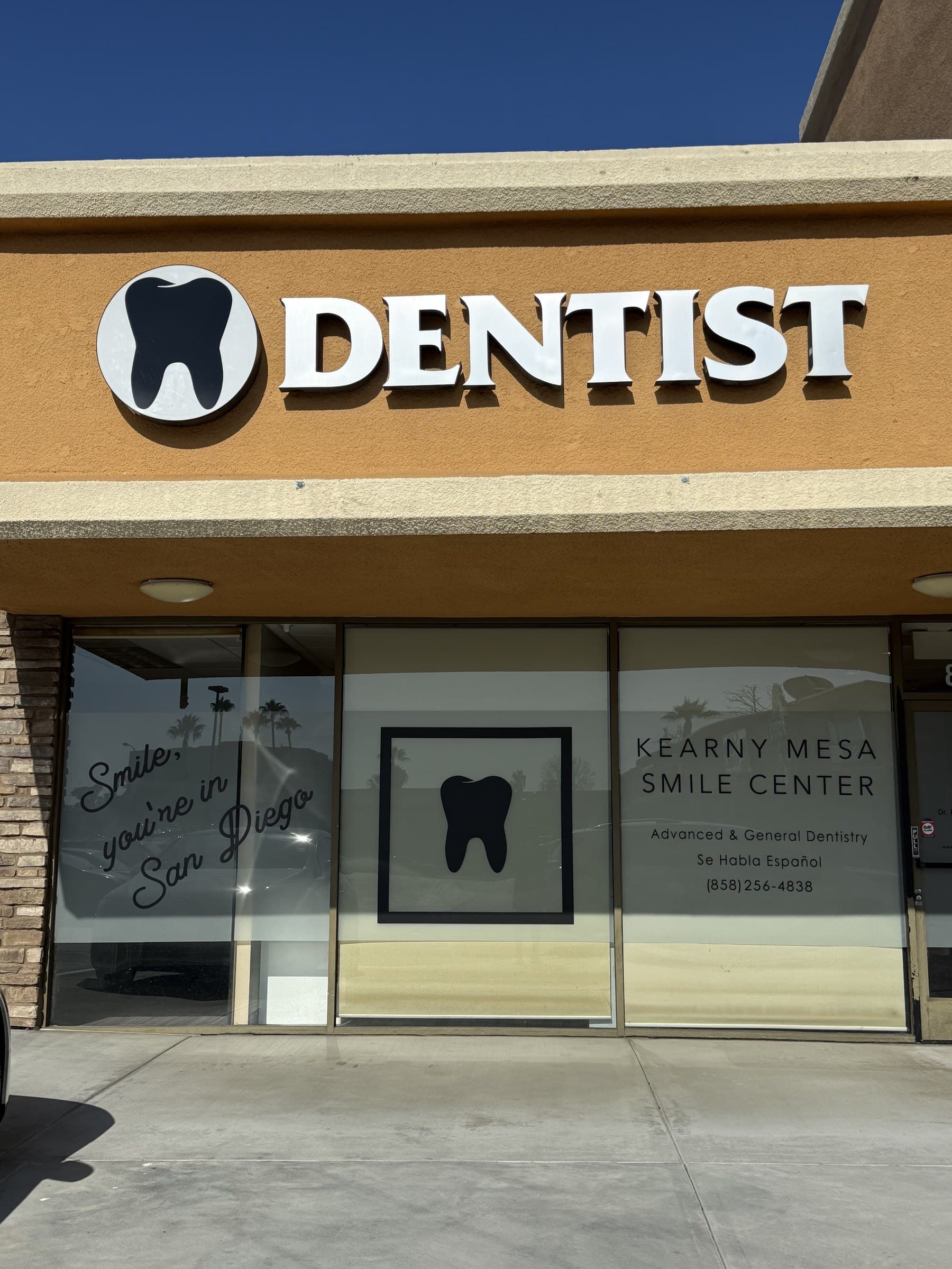 Kearny Mesa Smile Center storefront at 8018 Clairemont Mesa Blvd